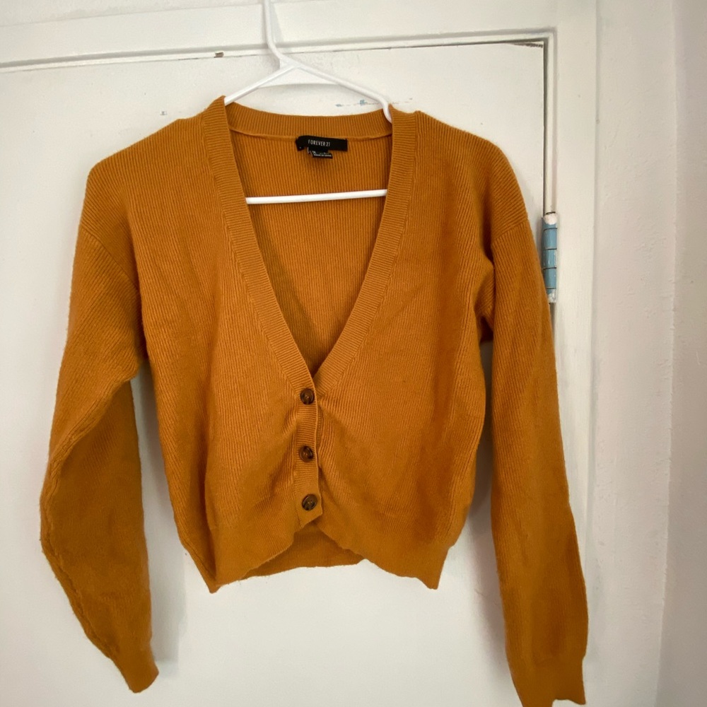 Forever 21 Mustard yellow cardigan